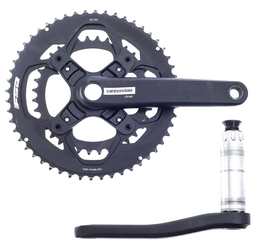 Cannondale One Si 2x11 Speed 52/36T 172.5mm Alloy Crankset BB30 Road Bike FSA