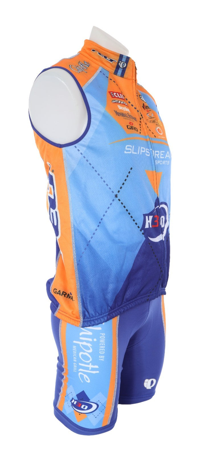 Pearl Izumi Slipstream Chipotle Thermal Bib Shorts + Vest Road Bike Men S/M Blue