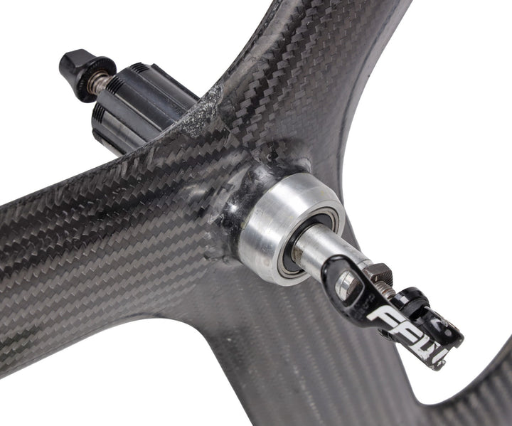 HED 3C Carbon Tri Spoke Clincher Road Bike REAR Wheel 700c 10 Sp QR Rim Brake TT