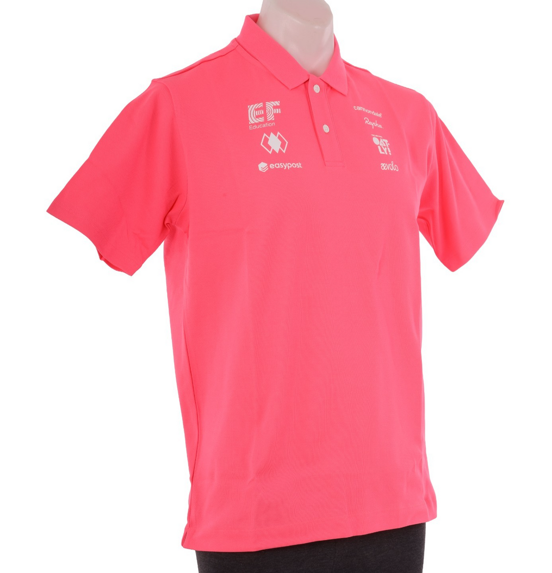 Rapha EF Education EasyPost Short Slv Logo Polo Shirt Women XS Pink Road Bike