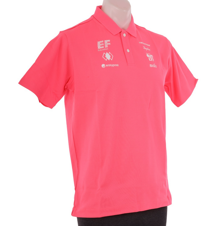 Rapha EF Education EasyPost Short Slv Logo Polo Shirt Women XS Pink Road Bike