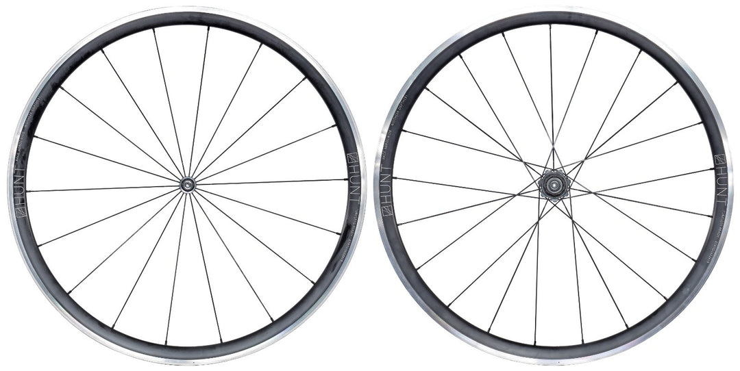 HUNT Race Aero Wide Alloy Road Wheelset Tubeless Shimano 11s 700c QR Rim Brake