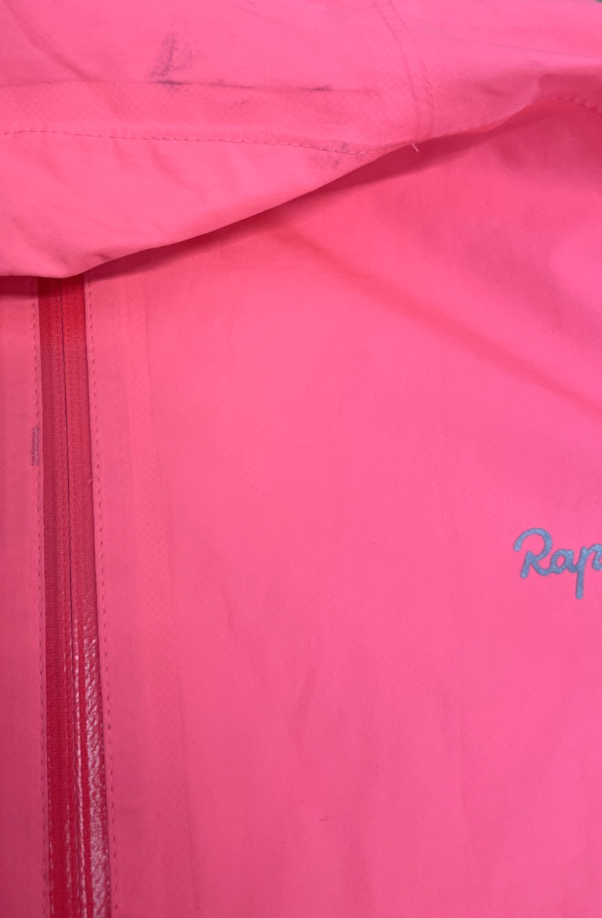 Rapha Education First Commuter Bike Hooded Rain Jacket Women MEDIUM Hi-Viz Pink