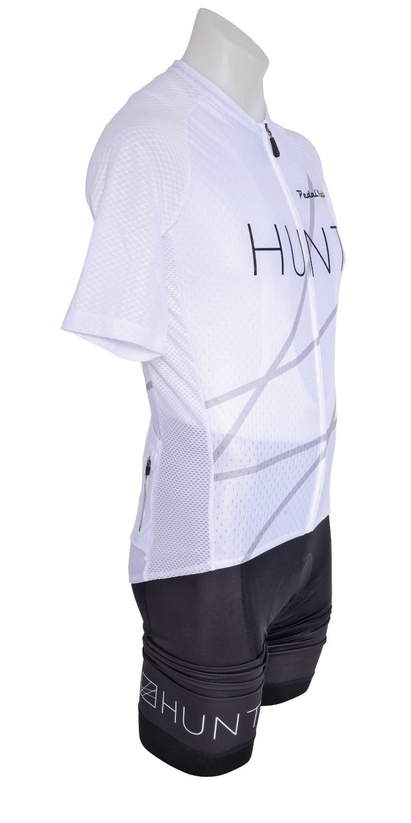 Pedal Mafia Hunt Wheels Short Sleeve Cycling Kit Men SIZES Black White Road Bike