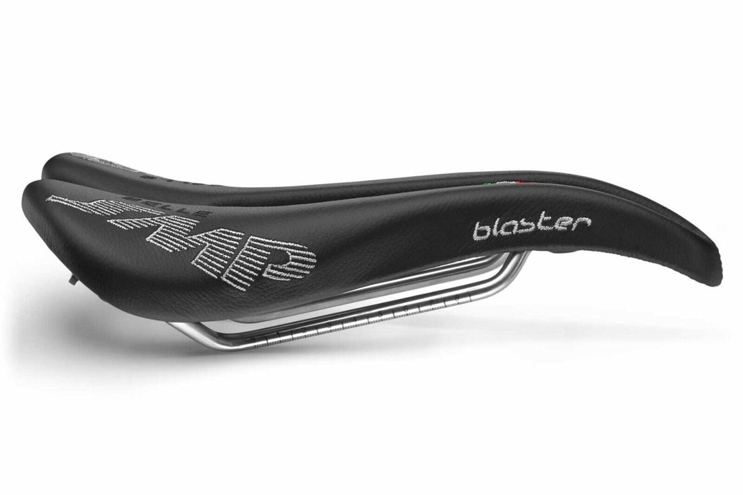 Selle SMP Blaster Mountain Bike Saddle 131mm BLACK 7 x 7mm AISI Steel Road Italy