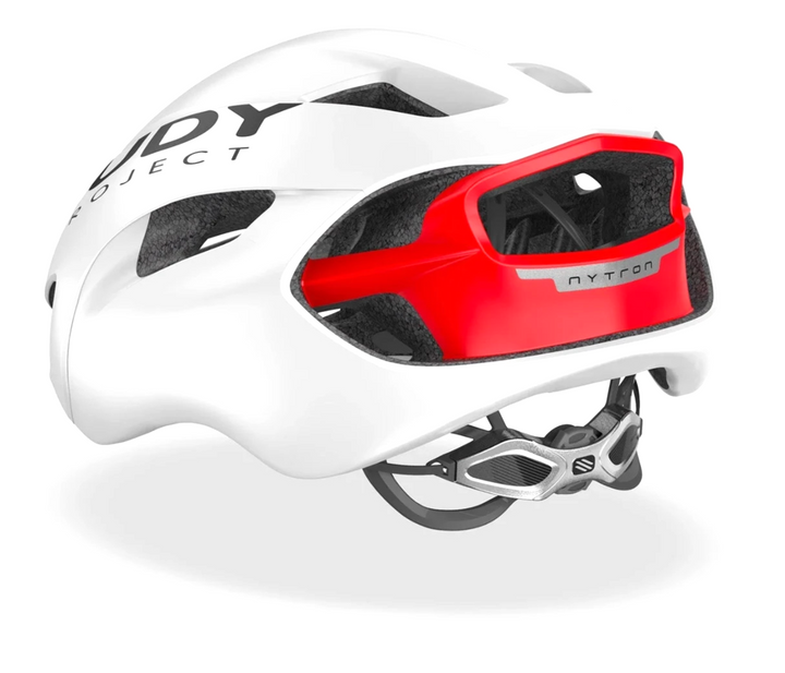 Rudy Project Nytron Road Bike Cycling Helmet LARGE 59-61cm MATTE WHITE/RED