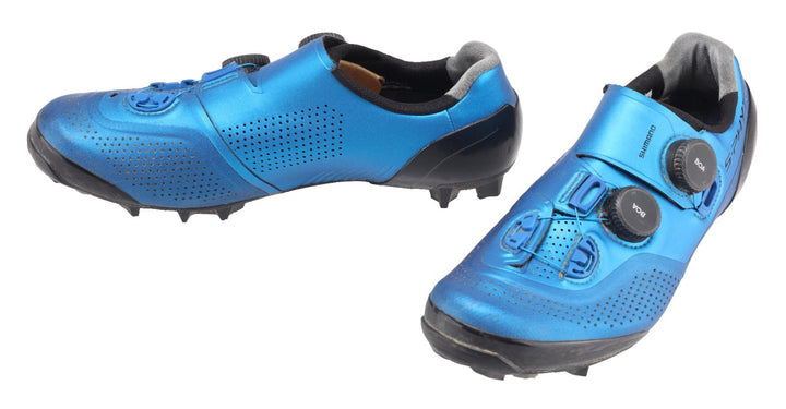 Shimano S-Phyre Carbon Mountain Bike Shoes EU 41 US 7.5 Mens 2-Bolt BOA BLUE