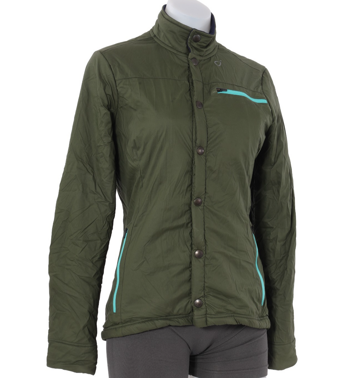 Velocio Recon Snap Jacket Women SMALL Green Cycling Road Bike Gravel Winter