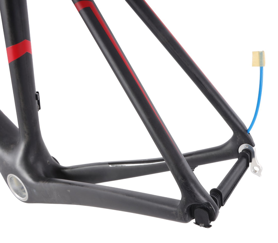 Litespeed L1 Carbon Road Bike Frameset LARGE Matte Nude/Red 700c QR Rim 30T 2016