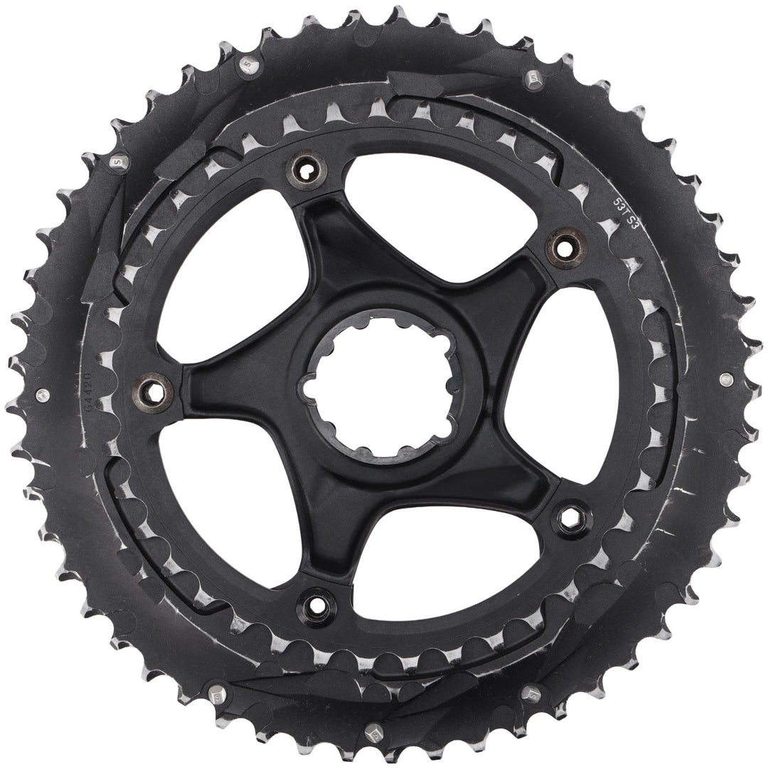 SRAM Force 22 X-Glide Road Bike 11 Spd 53/39T Chainring SET 130 BCD Black 5-Bolt