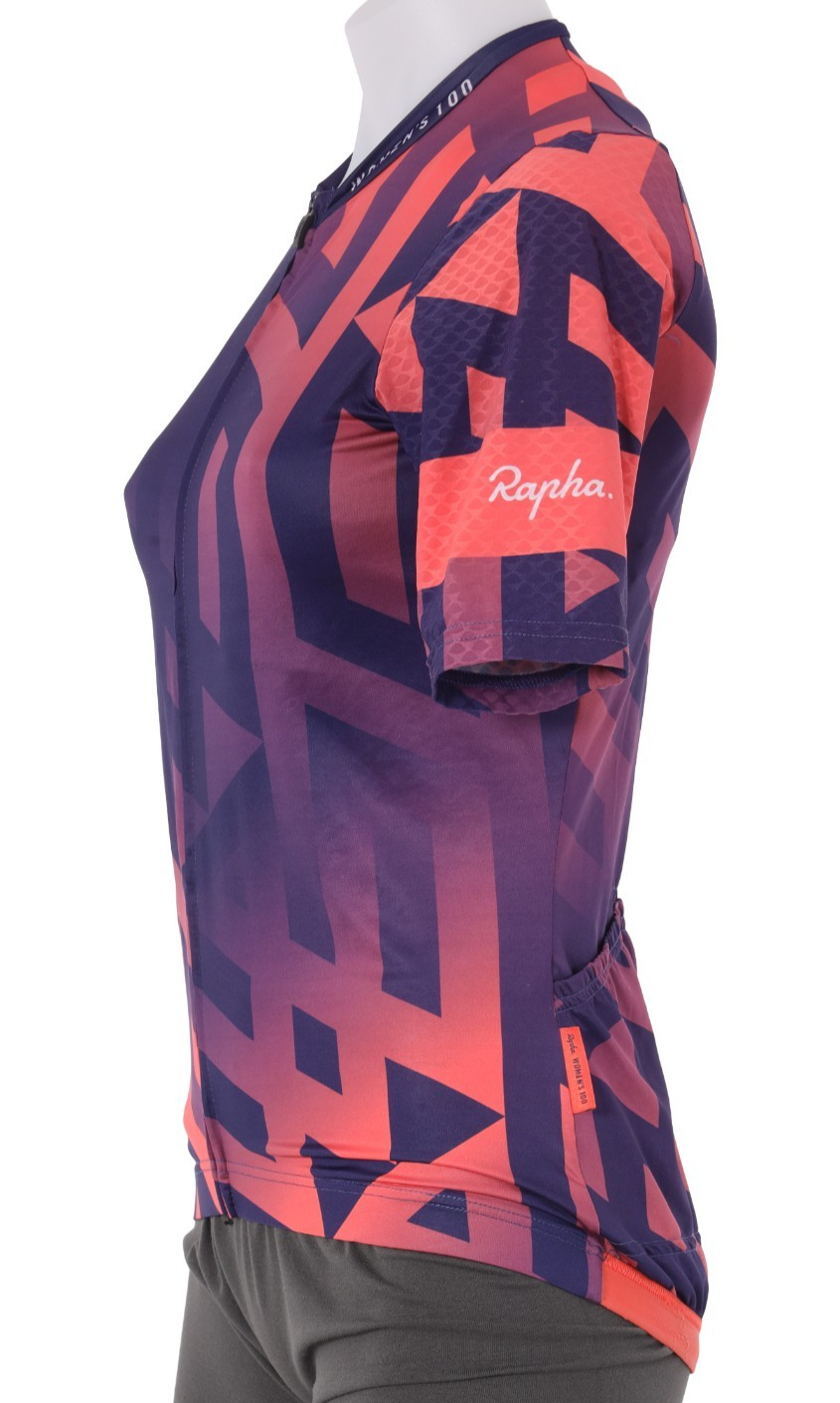 Rapha 100 Souplesse Aero Short Sleeve Jersey Women MEDIUM Blue Fade Road Bike