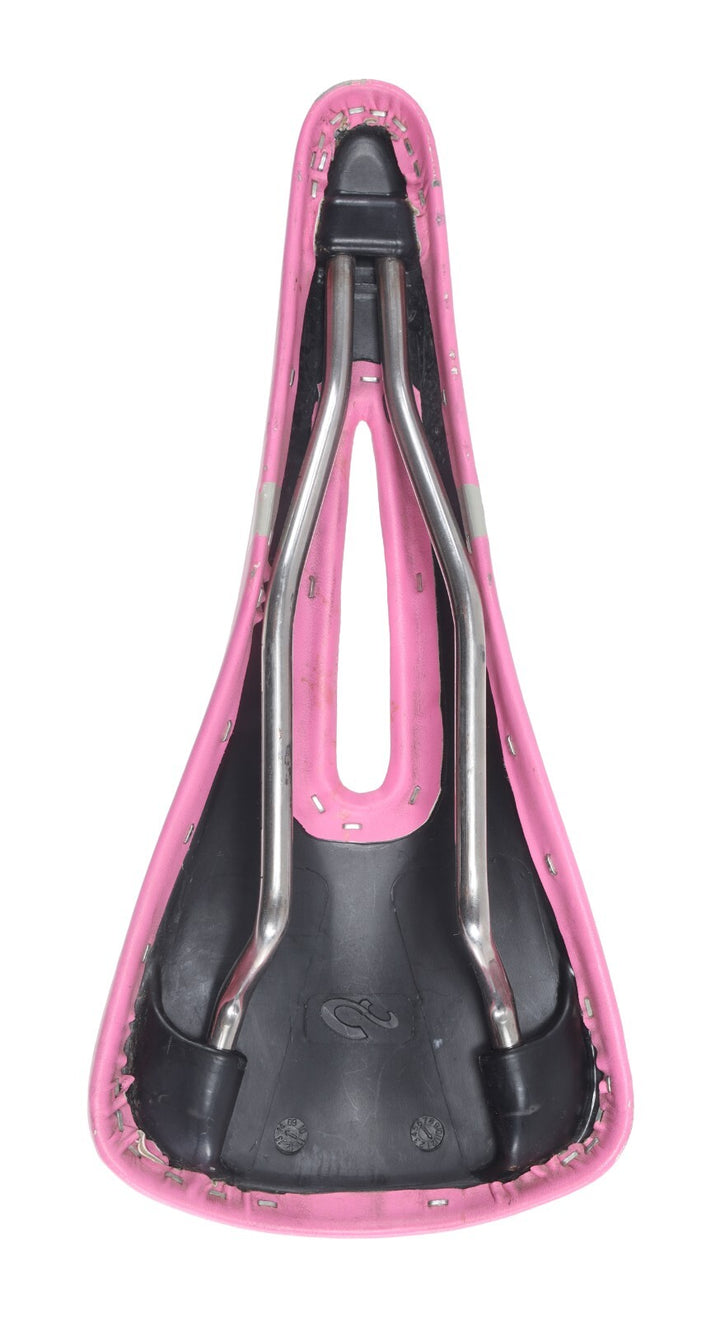 Cobb Cycling SHC Road Bike Saddle 127mm 7 x 7mm Titanium Rails Pink Gravel Race