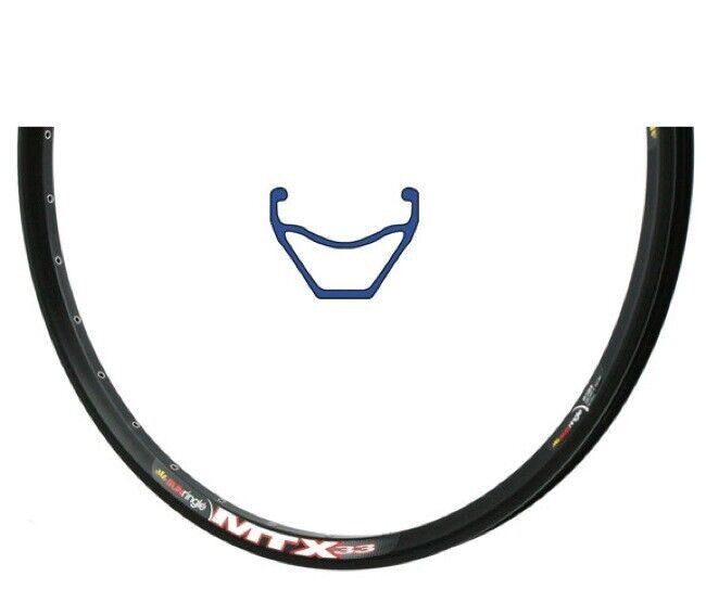 SUNringle MTX-33 24" Alloy Clincher Bike Rims 36H Disc Brake 1 PAIR BLACK 507-26