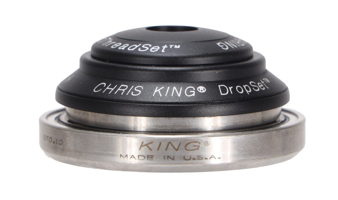 Chris King DropSet 2 GripLock Steel MTB Headset Tapered 42/52mm Matte Jet BLACK