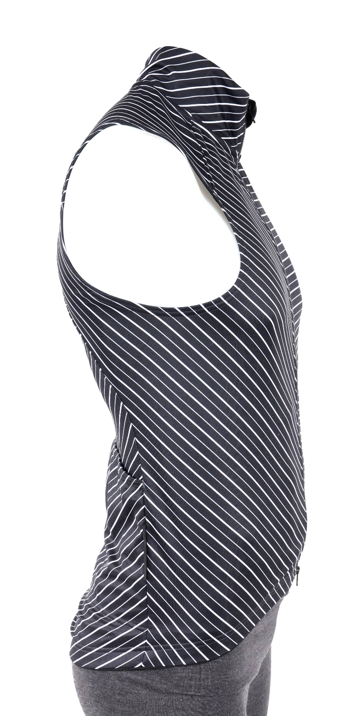 Velocio Wind Vest Men MEDIUM Black Stripes Cycling Road Bike Gravel