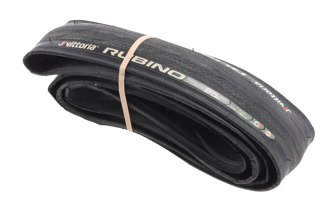 Vittoria Rubino Road Bike Clincher Tire 700 x 25c BLACK G+