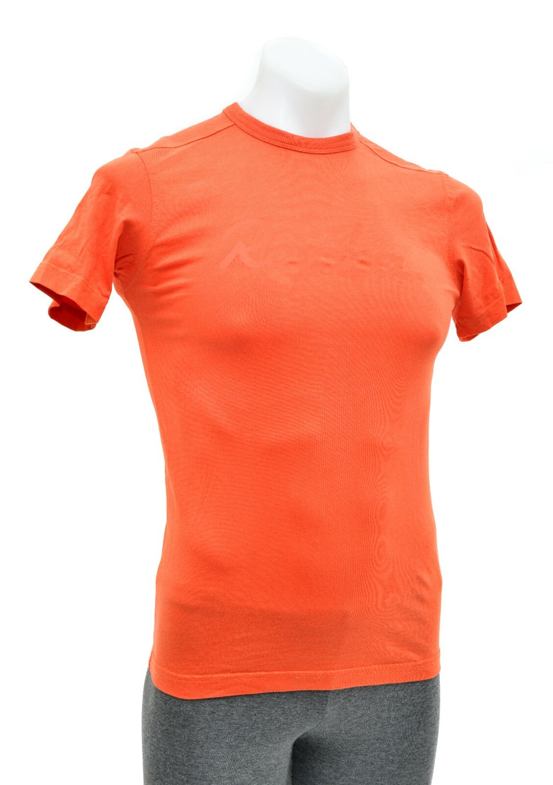 Rapha Logo T-Shirt Men X-SMALL XS Orange Cotton Short Sleeve Lifestyle Bike