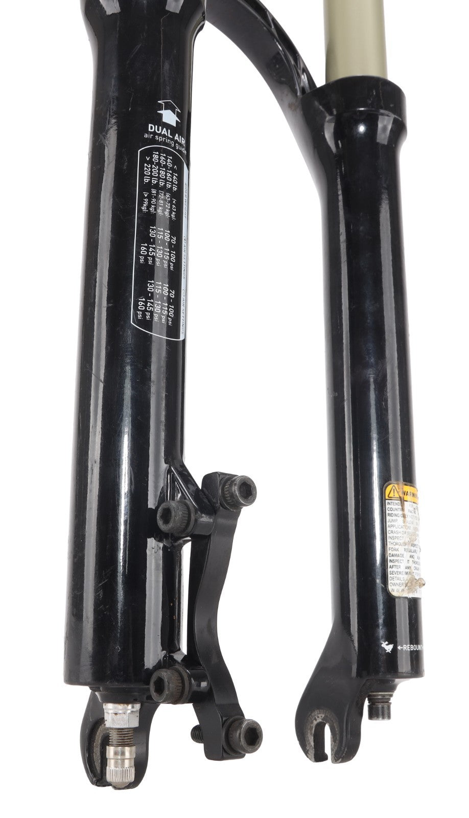 RockShox Reba WC Carbon Mtn Bike 26" Dual Air 1-1/8" Remote QR Disc **FOR PARTS