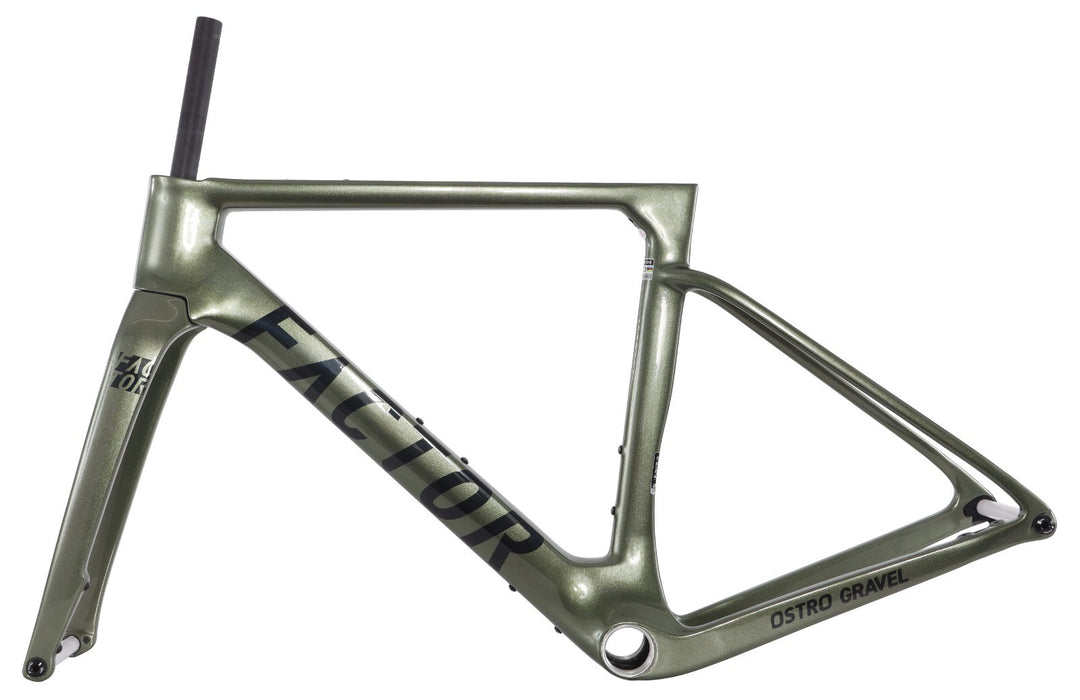 Factor Ostro Gravel Premium v1 Carbon Disc Frameset 54cm Olive CeramicSpeed 2023