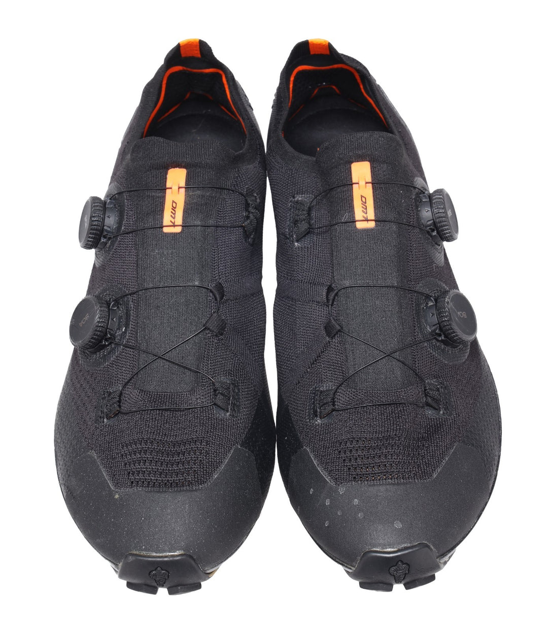 DMT KM0 Knit Mountain Bike Shoes EU 47 US Men 13 BOA BLACK/ORANGE 2-Bolt XC Race