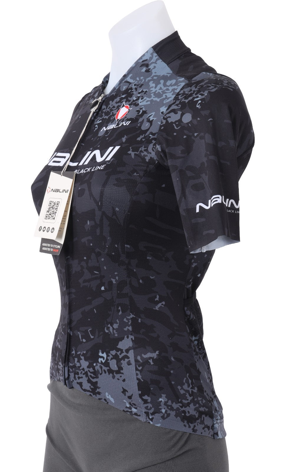 Nalini DONNAS BCO Stampa Women Short Sleeve Cycling Jersey MEDIUM BLCK/GRY Road