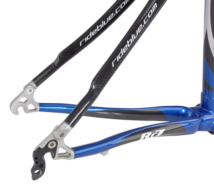 Blue Cycles RC7 Carbon Road Bike Frameset X-Small GLOSS CLEAR Rim QR USA 2008