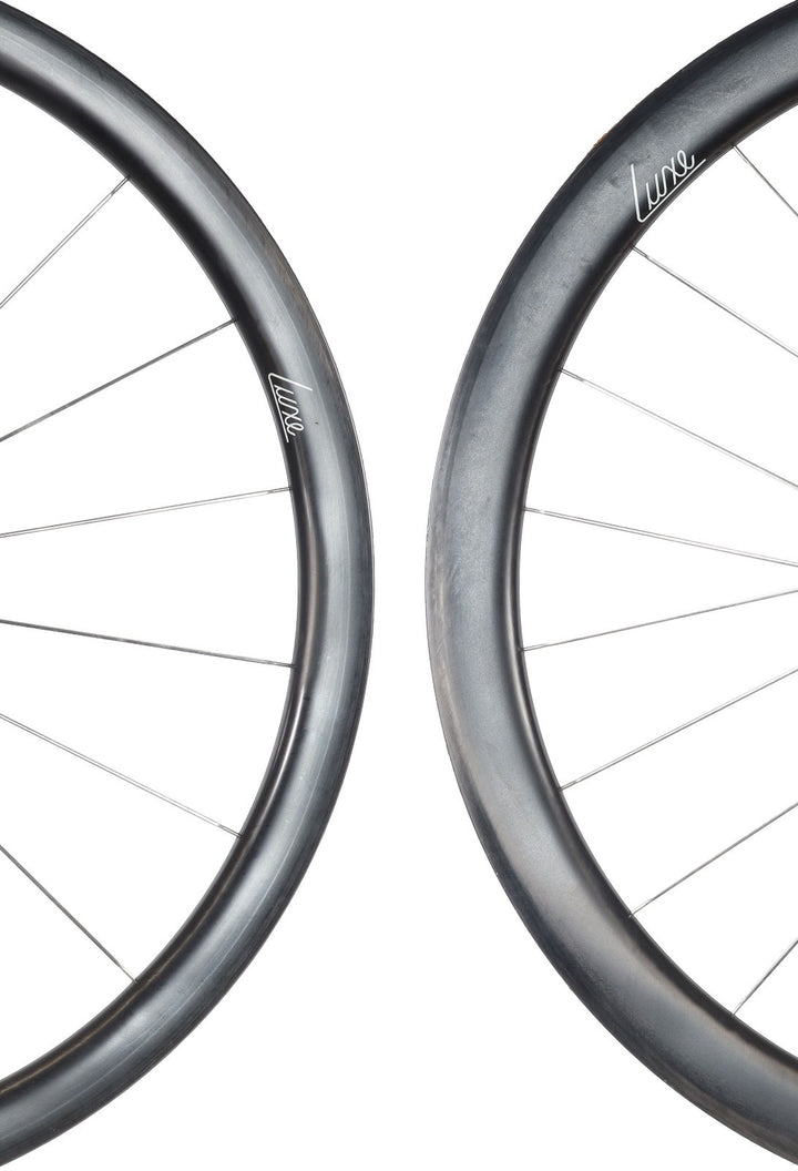 Luxe Wheelworks Carbon Tubular Road Wheelset Shimano 11 Spd 700c Rim Brake QR Ti