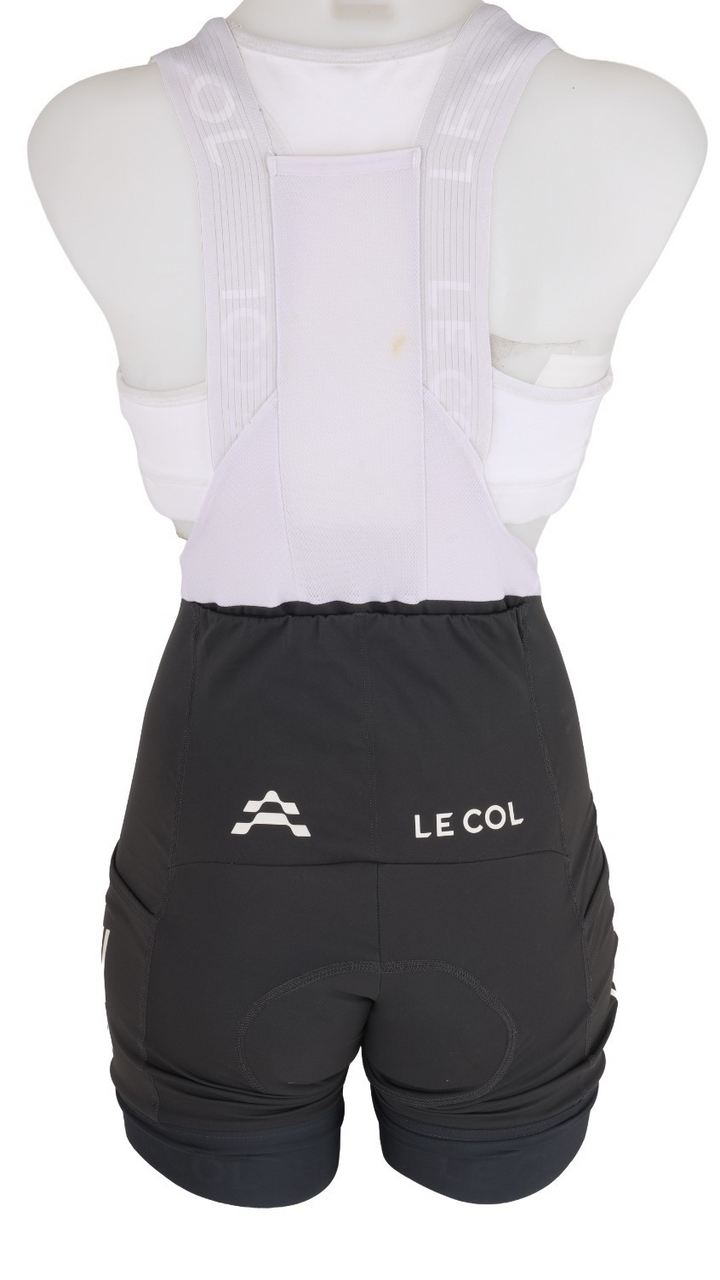Le Col ARC Cargo Bib Cycling Shorts Women SMALL GREY Gravel Bike Pockets
