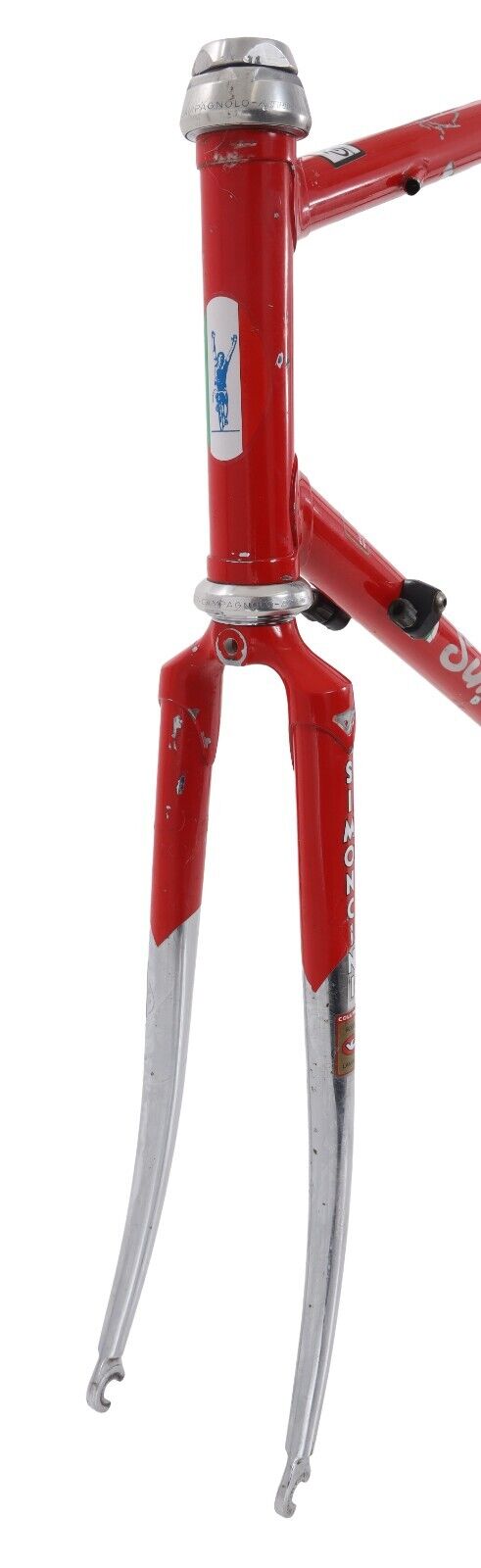 Simoncini Steel Road Bike Frameset 56cm RED 700c Columbus SLX Campagnolo Vintage