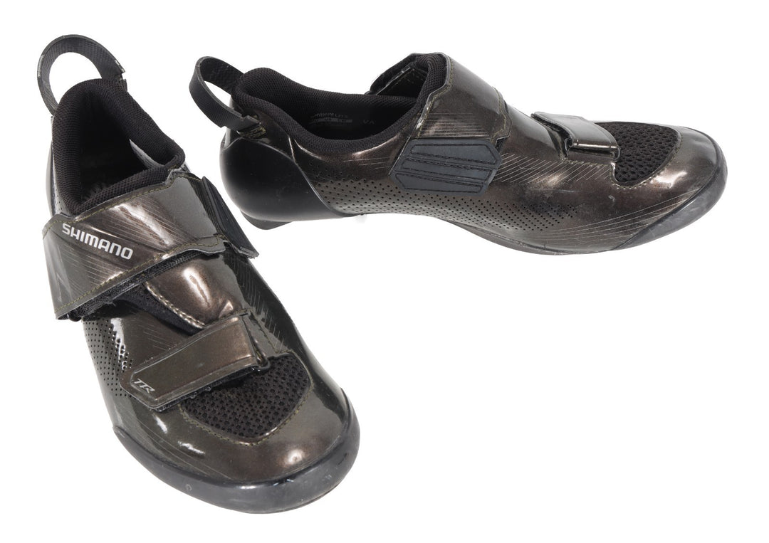 Shimano TR9 Carbon Tri Racing Shoes EU 38 US Men 5-5.5 Brown 3-Bolt SH-TR901