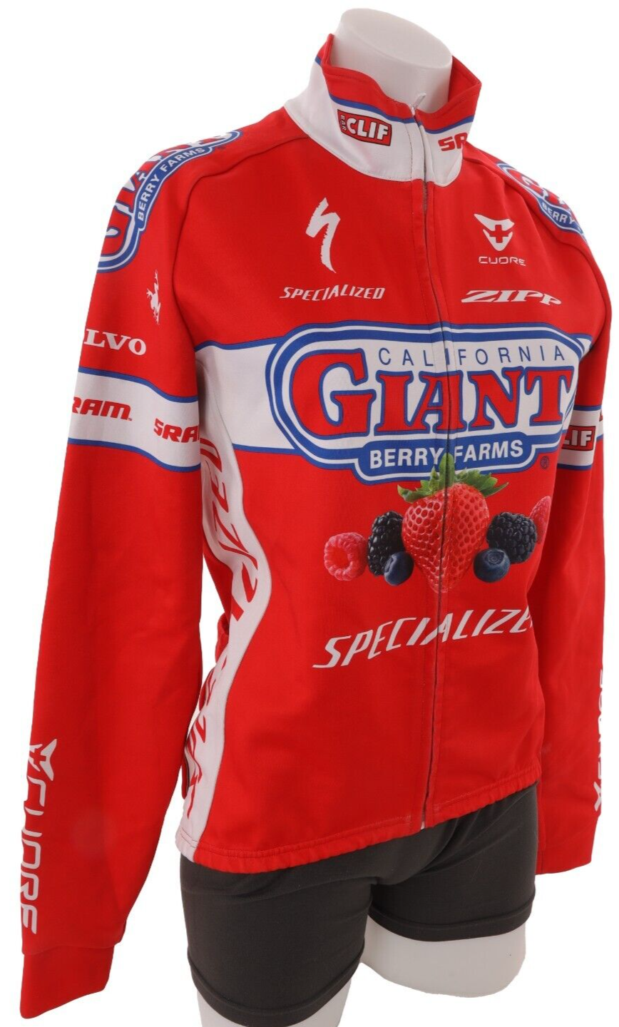 Cuore California Giant Berry Farms Cycling Short Slv Kit Women SM/MD Jacket Zipp