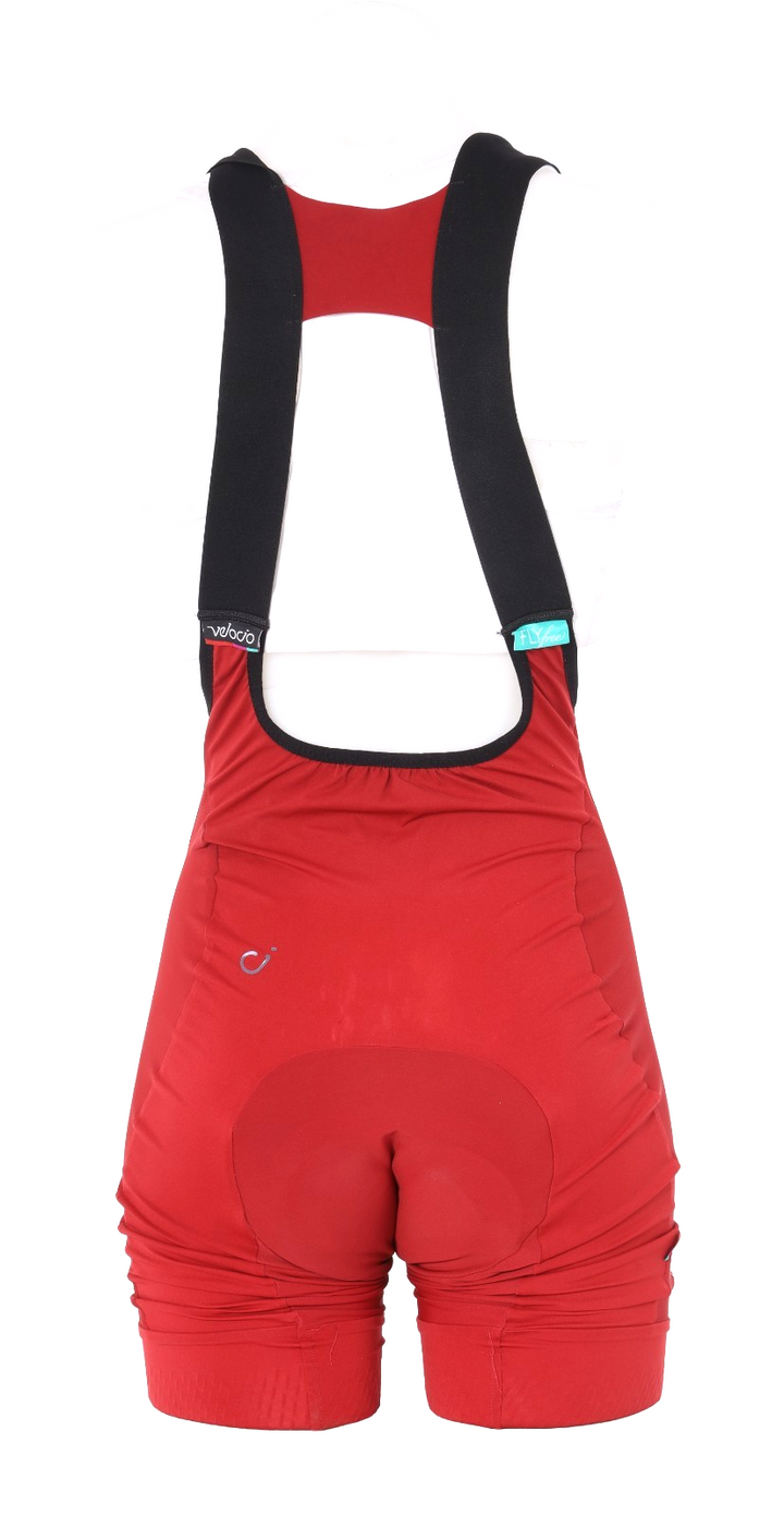 Velocio CONCEPT Bib Shorts Women SMALL Oxide Red Road Bike Gravel Cross Cycling