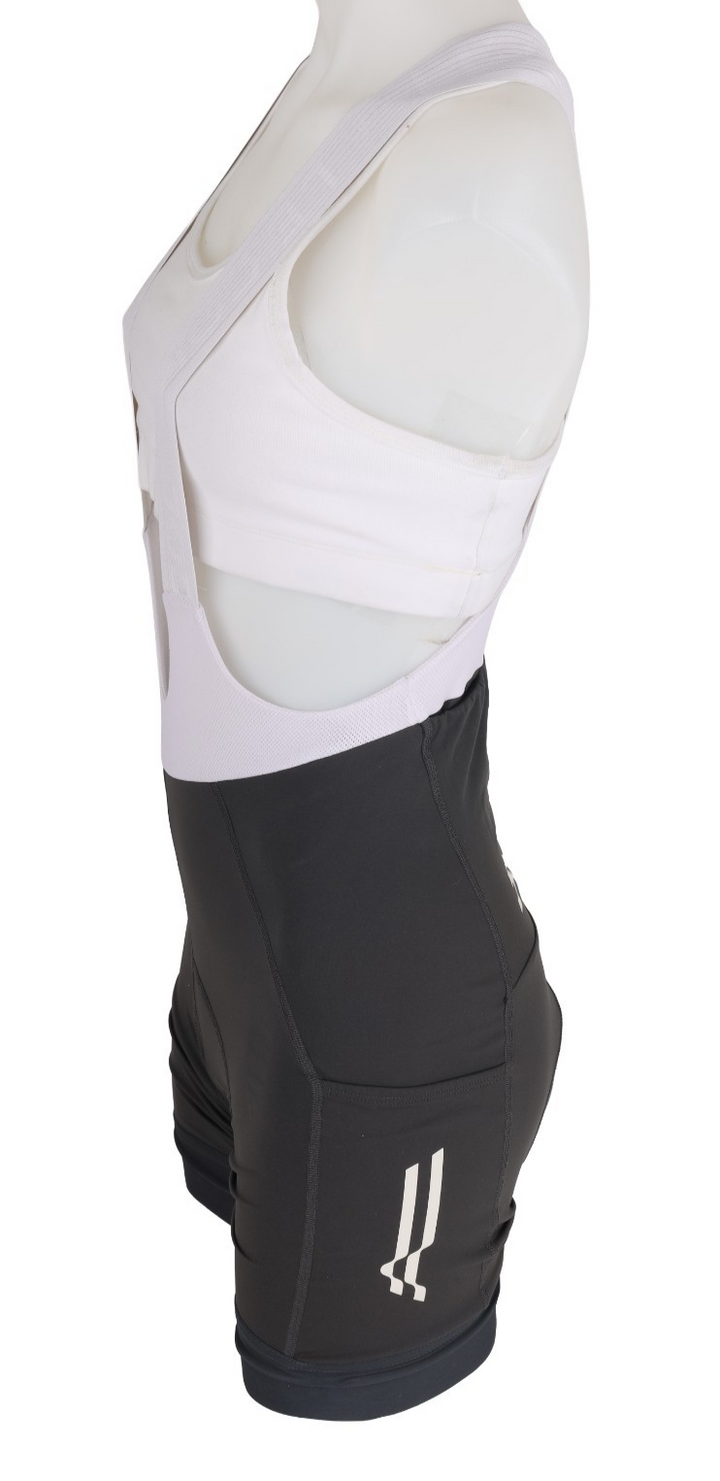 Le Col ARC Cargo Bib Cycling Shorts Women SMALL GREY Gravel Bike Pockets