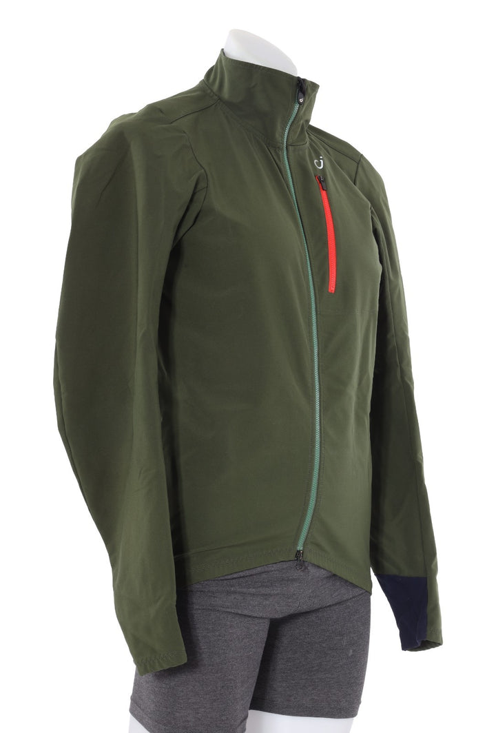 Velocio Signature Softshell Cycling Jacket Men LARGE Green Road Bike Gravel MTB