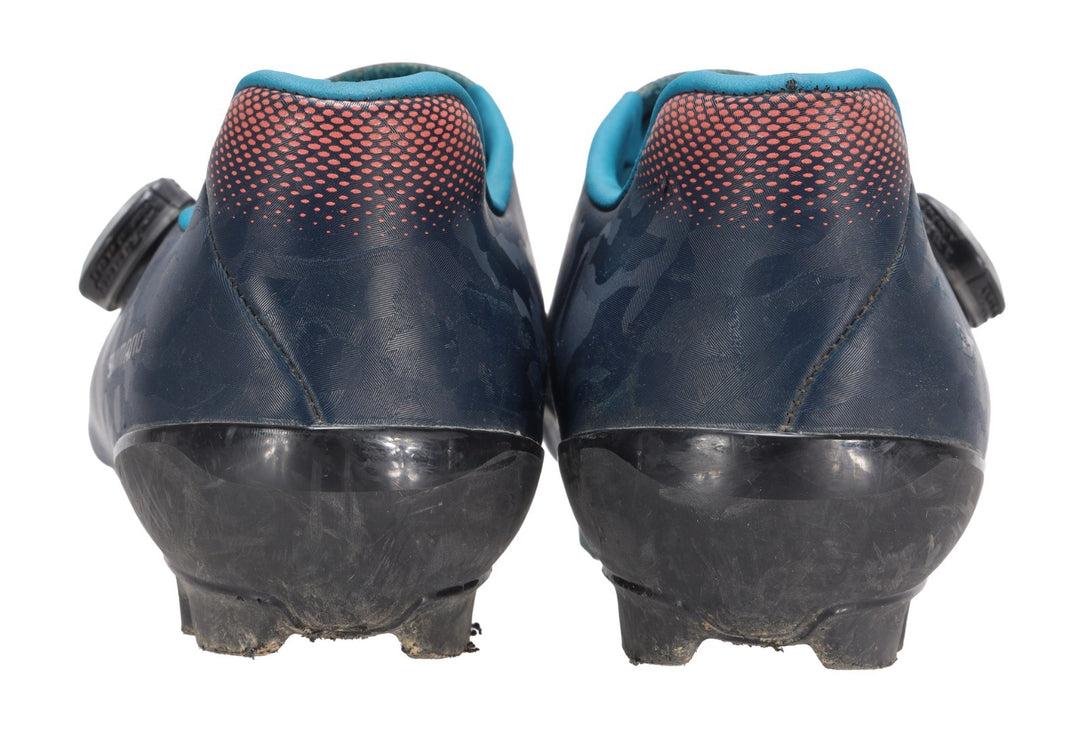Shimano SH-RX800W Carbon Gravel Bike Shoes EU 40 US Women 7.8 Blue 2-Bolt RX8
