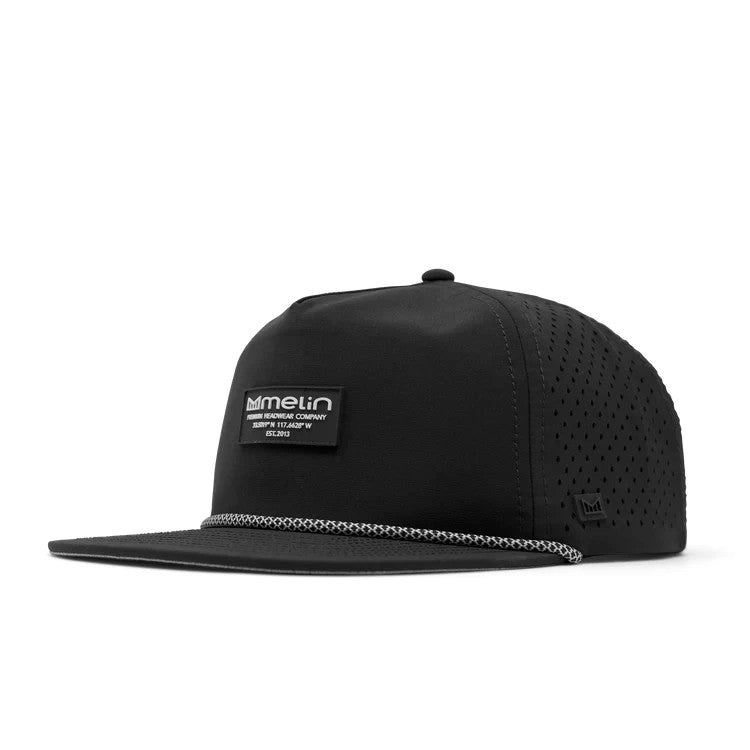 Melin Coronado Brick Hydro Hat Black Size XL Snap Back