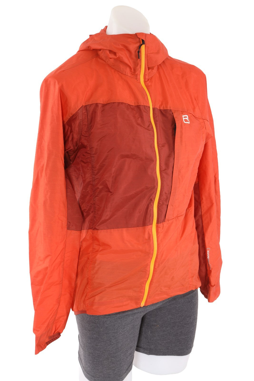 Ortovox Windbreaker Trail Jacket Merino Wool Blend Mens Medium RED Hiking