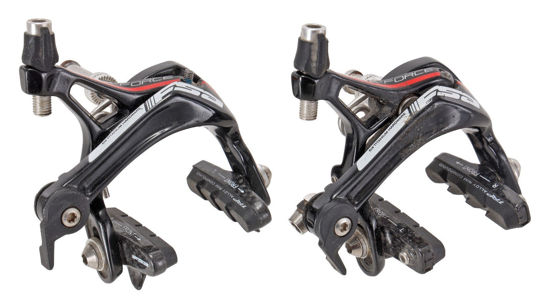 FSA K-Force Road Bike Rim Brake Caliper SET Dual Pivot BLACK Carbon Ti Alloy F/R