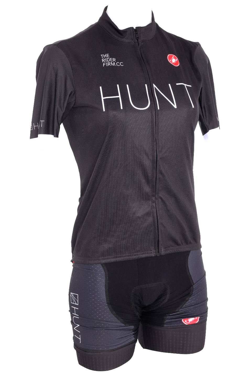 Castelli Women Hunt Wheels Short Sleeve Cycling Kit MEDIUM Black Road Bike MTB