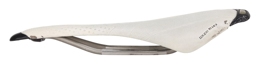 Specialized BG Toupe Ti Road Bike Saddle 143mm WHITE 7 x 7mm Titanium Rail