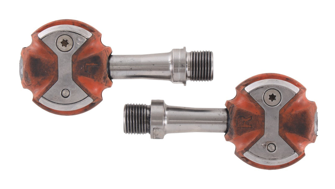 Speedplay Zero Clipless Road Bike Pedals Orange 50 & 53mm Titanium 4 Bolt Race