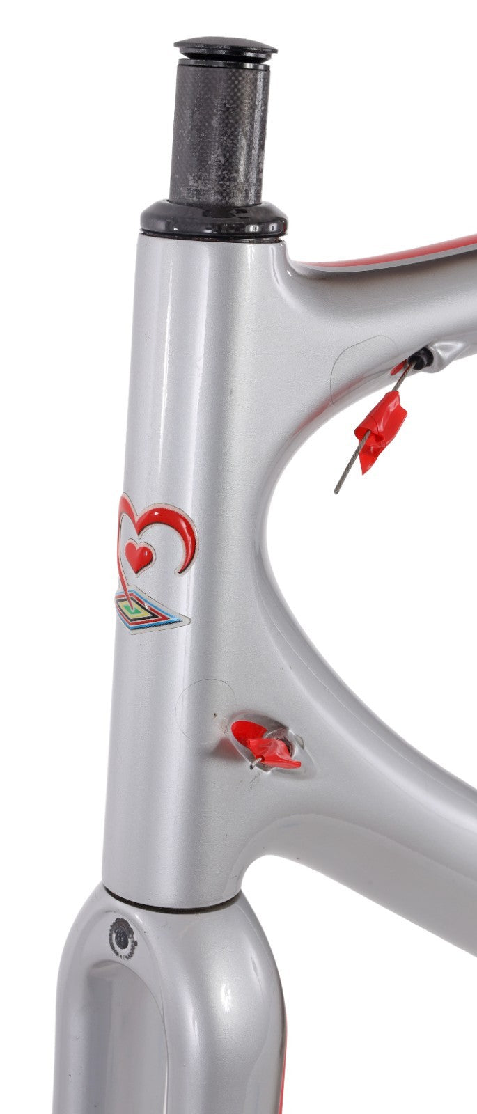 De Rosa King 3 Carbon Road Bike Frameset XXL 73cm Silver Rim Brake QR K1HM 2010