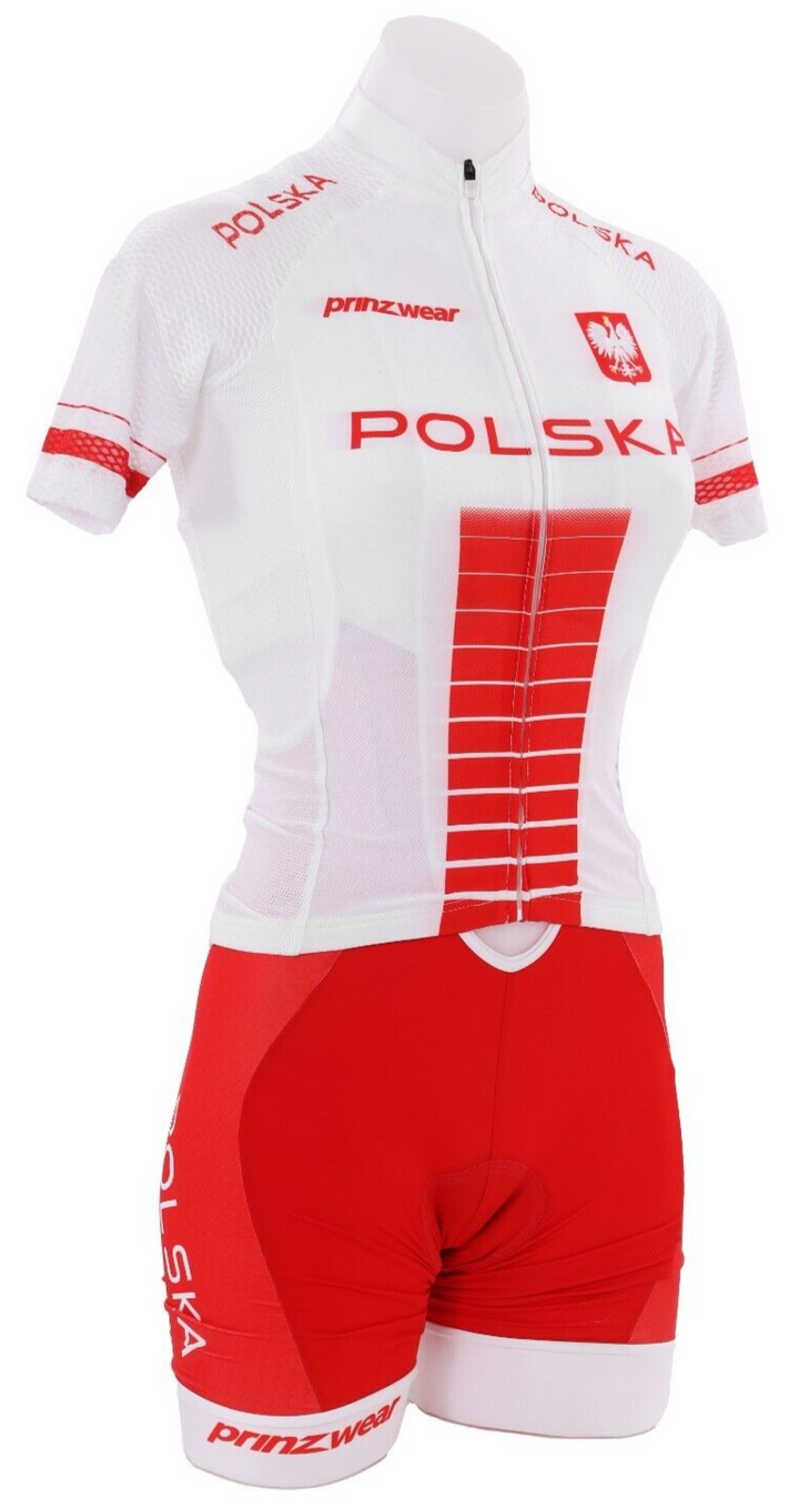 Prinzwear Team Poland Short Sleeve Cycling Kit Women XS Road Bike Polska TdF