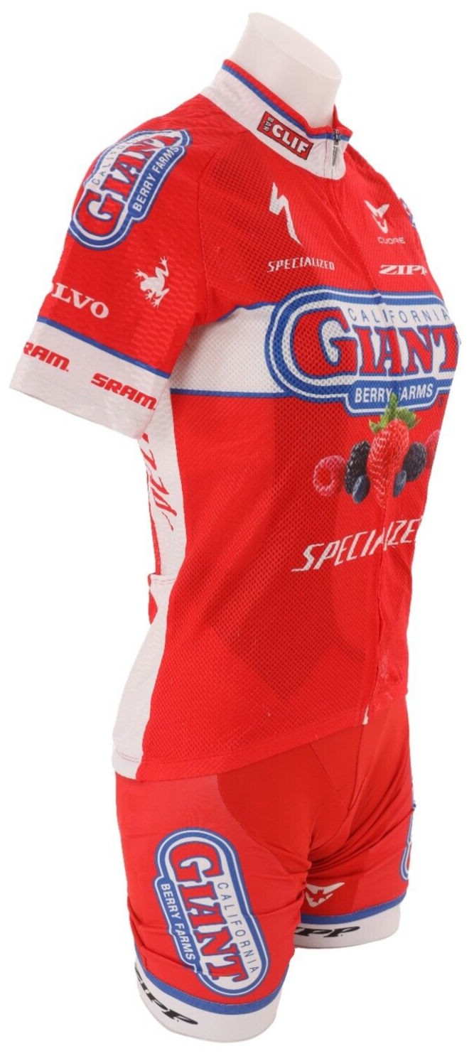 Cuore California Giant Berry Farms Pro Cycling Kit Women SMALL Jacket Vest Zipp