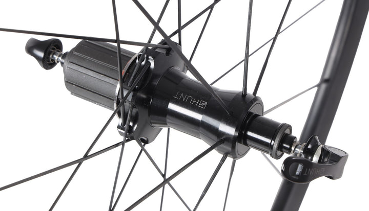 HUNT Race Aero Wide Alloy Tubeless Road REAR Wheel Shimano 11 Speed 700c QR Rim