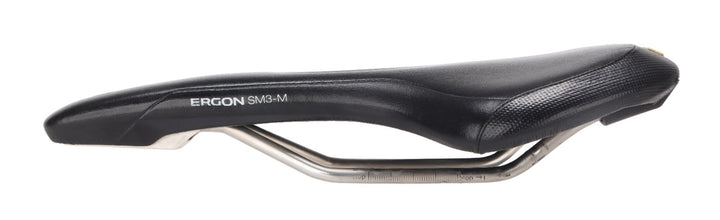 Ergon SM3 Pro Mens Mountain Bike Saddle S/M 144mm 7 x 7mm TiNox Carbon Shell