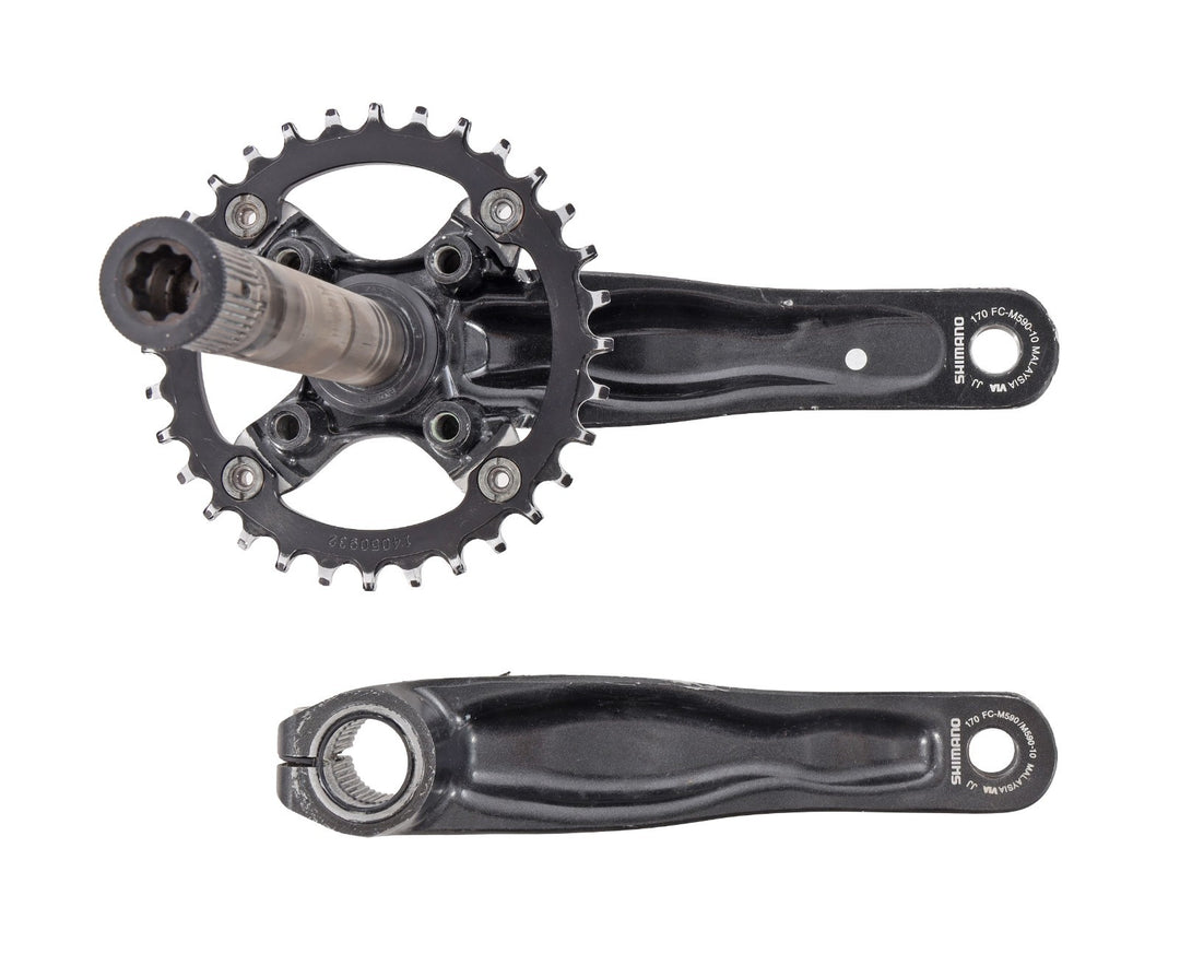 Shimano Deore XT FC-M590 9 Speed Mountain Bike 32T Crankset 170mm w/ BB XC MTB