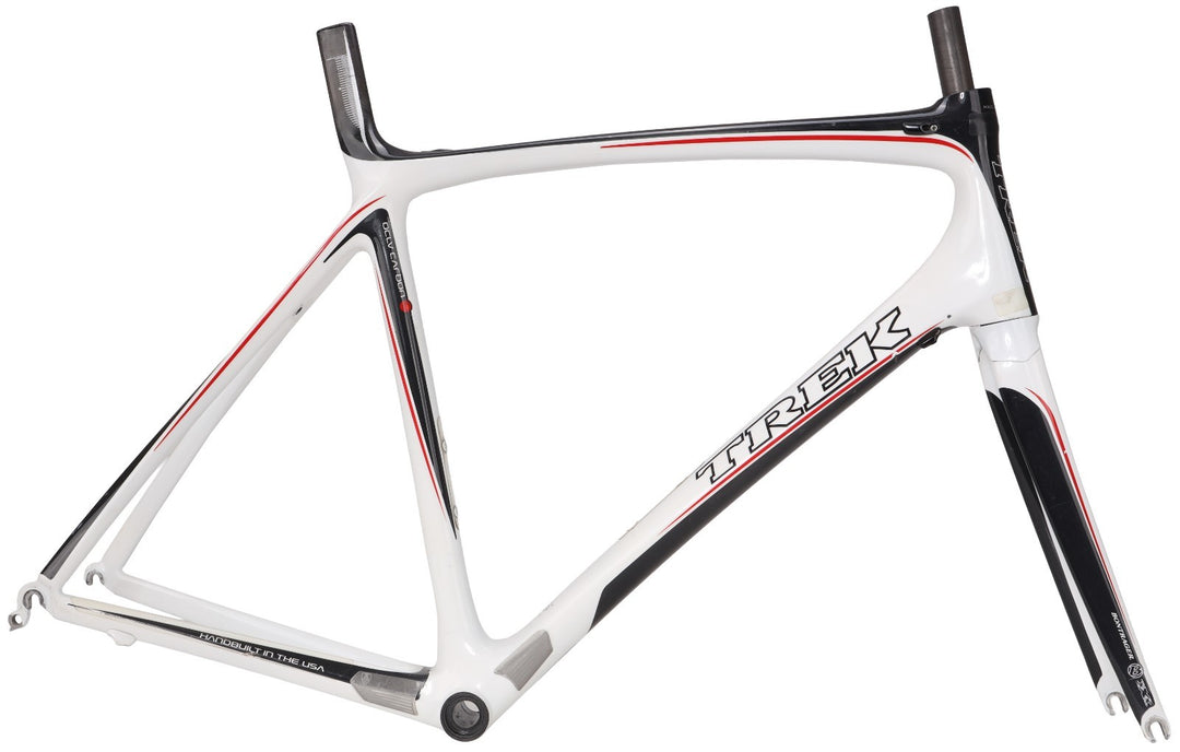 Trek Madone 6.9 OCLV Red Carbon Road Bike Frameset XL 60cm WHITE Rim QR USA 2008