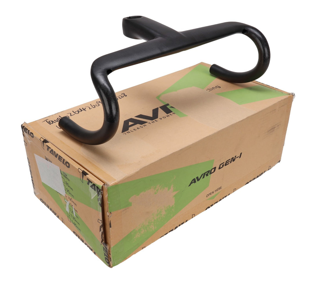 Tavelo AVRO Gen1 Integrated Road Bike Carbon Handlebar 380 x 110mm -10º Bar Stem