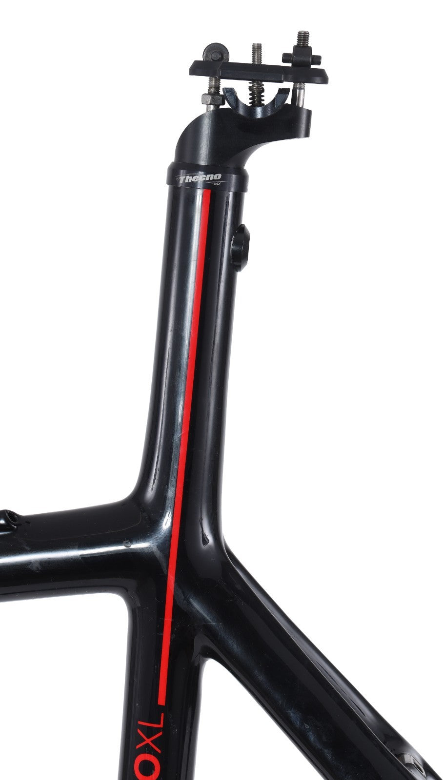 Passoni Nero XL Carbon Ti Road Bike Frameset 56cm WHITE/BLACK 700c QR Italy